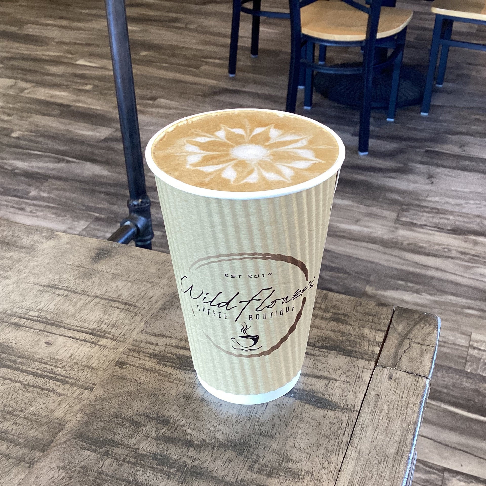 Specialty Latte Wildflowers Coffee Boutique